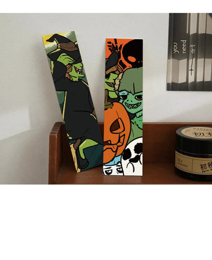 30pcs Halloween bookmarks Reading pages Book marks paper cards pumpkin ghosts funny personality creative gifts for students