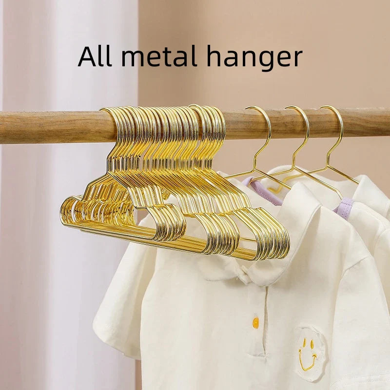 Pet Apparel Hangers Gold Color Mini Hanger Small Metal Clothes Hanger for Teddy Dog Cat Puppet Doll Pet Store Clothes Support