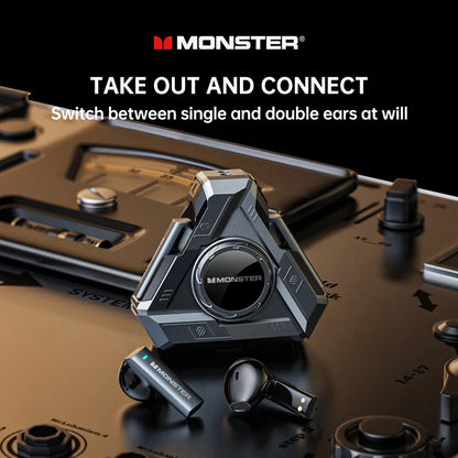 Monster XKT22 TWS Wireless Bluetooth Earphones Gaming Earbuds Sport Headset HD Call Noise Reductio Low Latency with Mic ﻿