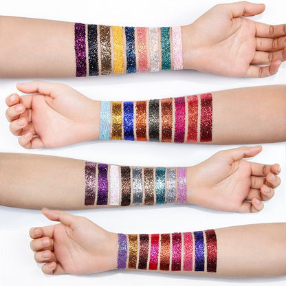 New Glitter Eye Shadow Professional Makeup Monochrome Shining Eyeshadow Sequins Universal Party Cosmetic Palete