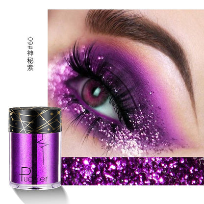New Glitter Eye Shadow Professional Makeup Monochrome Shining Eyeshadow Sequins Universal Party Cosmetic Palete