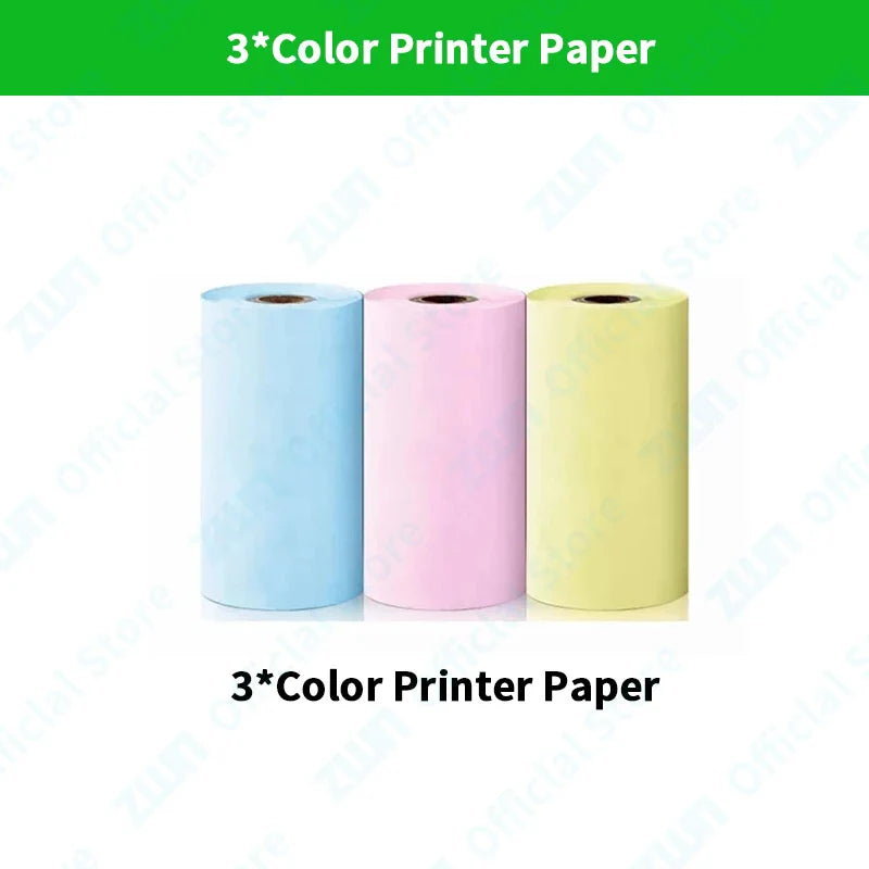 ZWN Portable Bluetooth Mini Printer Mobile Phone Photo Title Note Print Pocket Student Error Label Printer for Children's Gifts