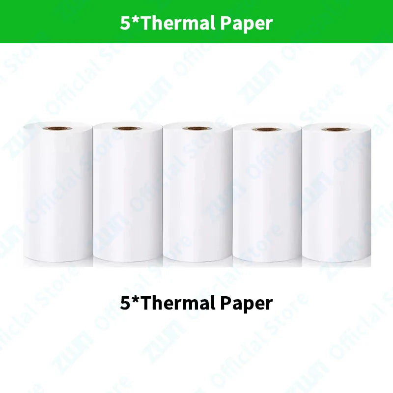 ZWN Portable Bluetooth Mini Printer Mobile Phone Photo Title Note Print Pocket Student Error Label Printer for Children's Gifts