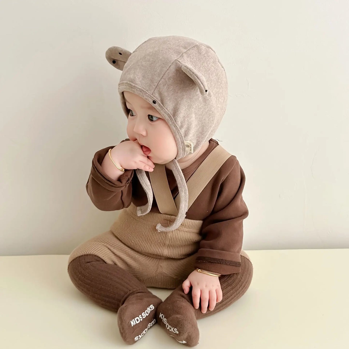 1 Piece Cute Cartoon Fashion Newborn Beanie Sweet Bear Bunny Ear Infant Baby Photography Props Hat Soft Cotton Toddler Hat