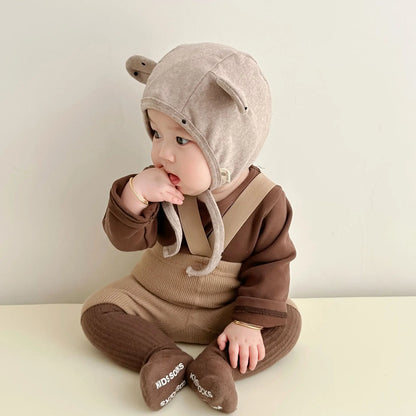 1 Piece Cute Cartoon Fashion Newborn Beanie Sweet Bear Bunny Ear Infant Baby Photography Props Hat Soft Cotton Toddler Hat