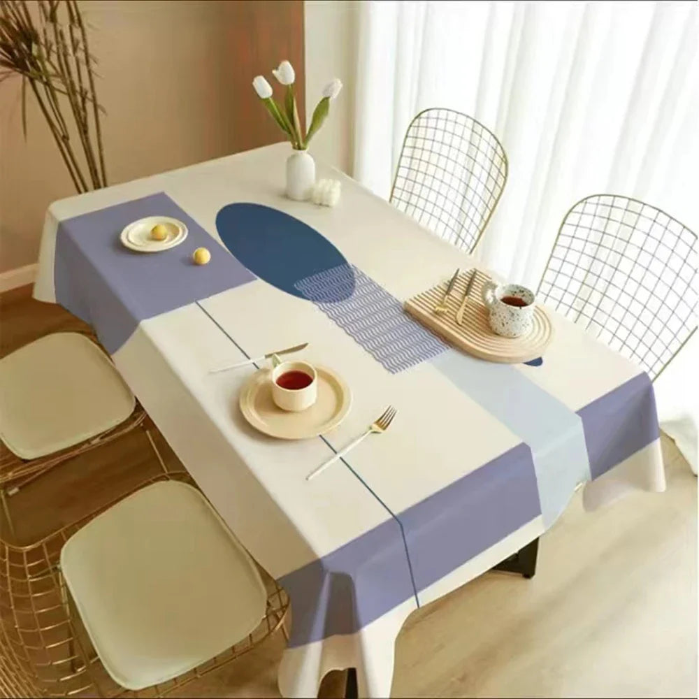 Nordic Simple Rectangular Table Cloth Coffee Table Cloth Geometric Outdoor Picnic Mat Antifouling Table Cloth