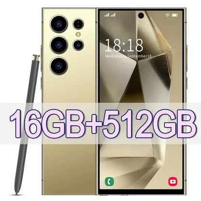 2025 New S24 Ultra 7.3HD Original Smartphone Global Version 4G 5G Dual SIM Cellphones Android14 Cell Phone 8000mAh Mobile Phones
