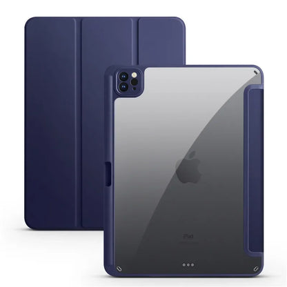 For iPad Pro 12.9 Case 2022 Tablet Case with Pencil Holder Clear Hard Cover Funda for iPad Pro 12 9inch 2022 2021 2020 2018 Case