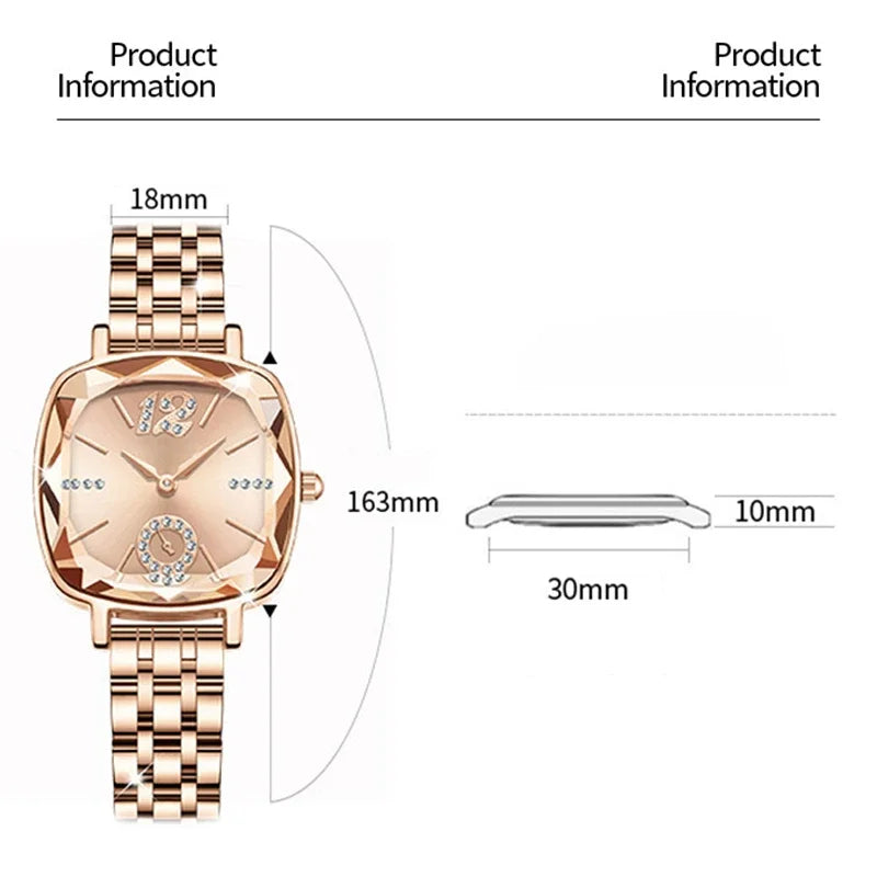 MAYZHISU Luxury Watch for Woman Waterproof Stainless Steel Quartz Ladies Watch High Quality Women's Watches Elegant Female Clock