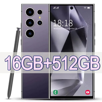 2025 New S24 Ultra 7.3HD Original Smartphone Global Version 4G 5G Dual SIM Cellphones Android14 Cell Phone 8000mAh Mobile Phones