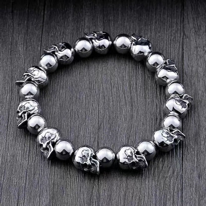 Men\\\\\\'s Vintage Skull Beaded Skull Bracelets Men\\\\\\'s Bracelets Gothic Jewelry Accessories Gifts