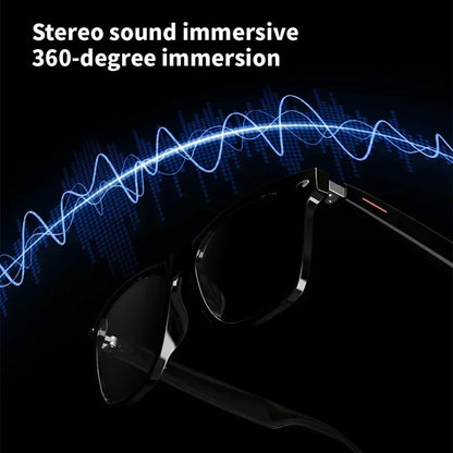 New Smart Glasses Men Music Sunglasses Earphones Wireless Bluetooth Headset HIFI Sound Headphone Driving Glasses Hands-free Call