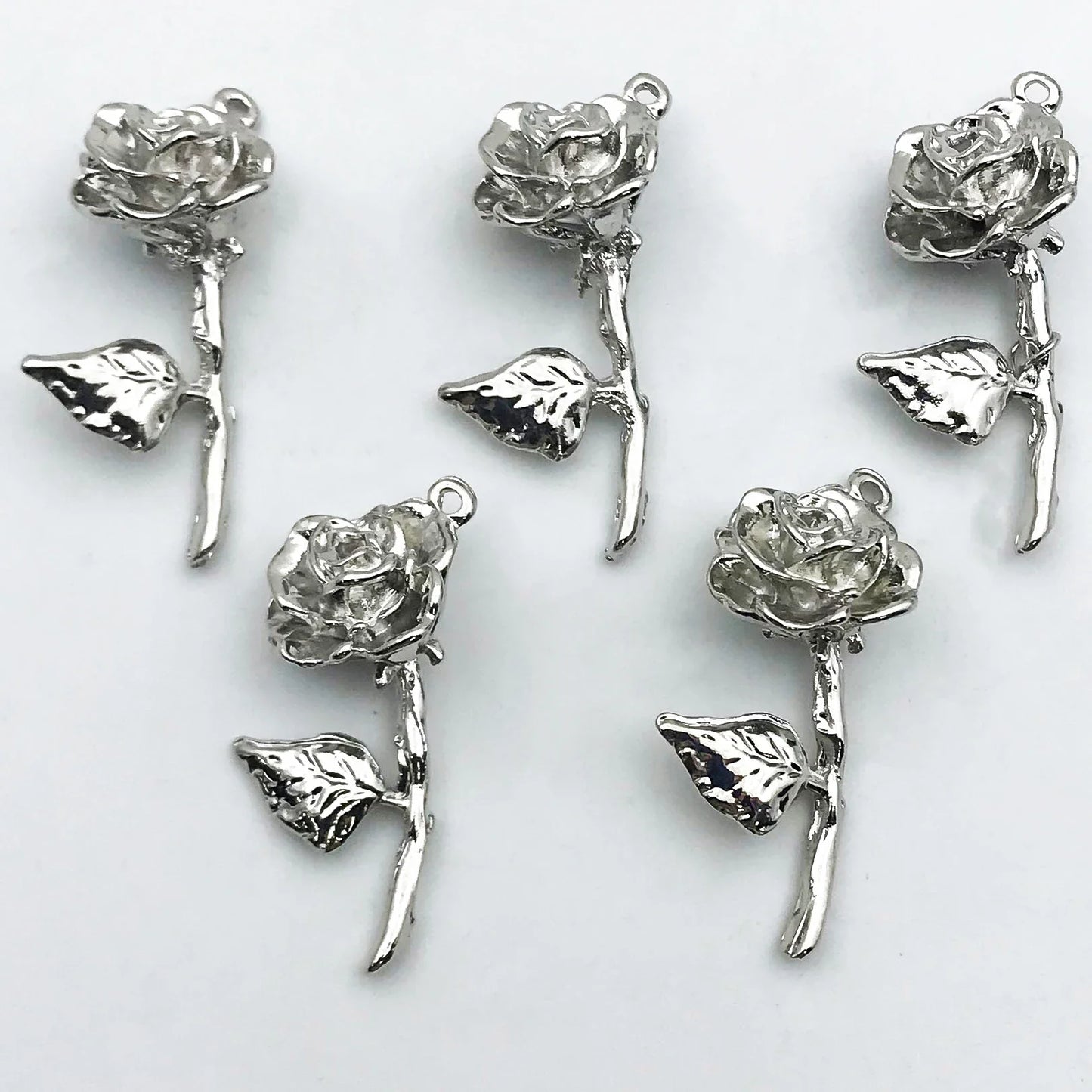 5Pcs Metal Alloy Charms Black Series Sweet and Cool Style Butterfly Cross Flower Shape Pendants Decorations For Jewelry Making