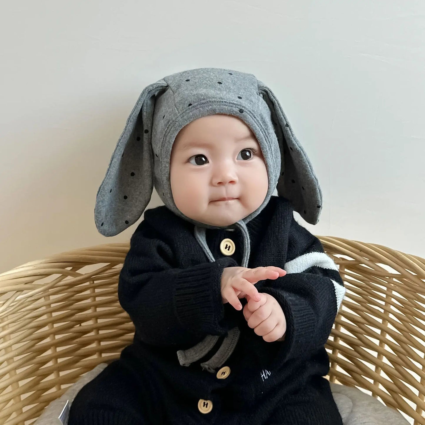 1 Piece Cute Cartoon Fashion Newborn Beanie Sweet Bear Bunny Ear Infant Baby Photography Props Hat Soft Cotton Toddler Hat