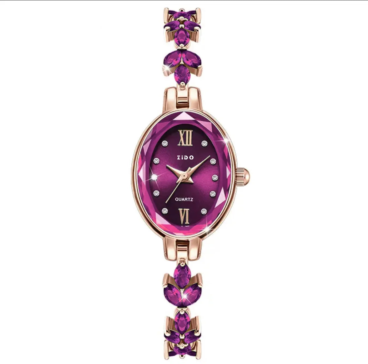 UTHAI V22 Women's Watches Light Luxury Diamond Inlaid For Clover Watch Waterproof Oval Ladies Fashion Quartz Bracelet Wristwatch