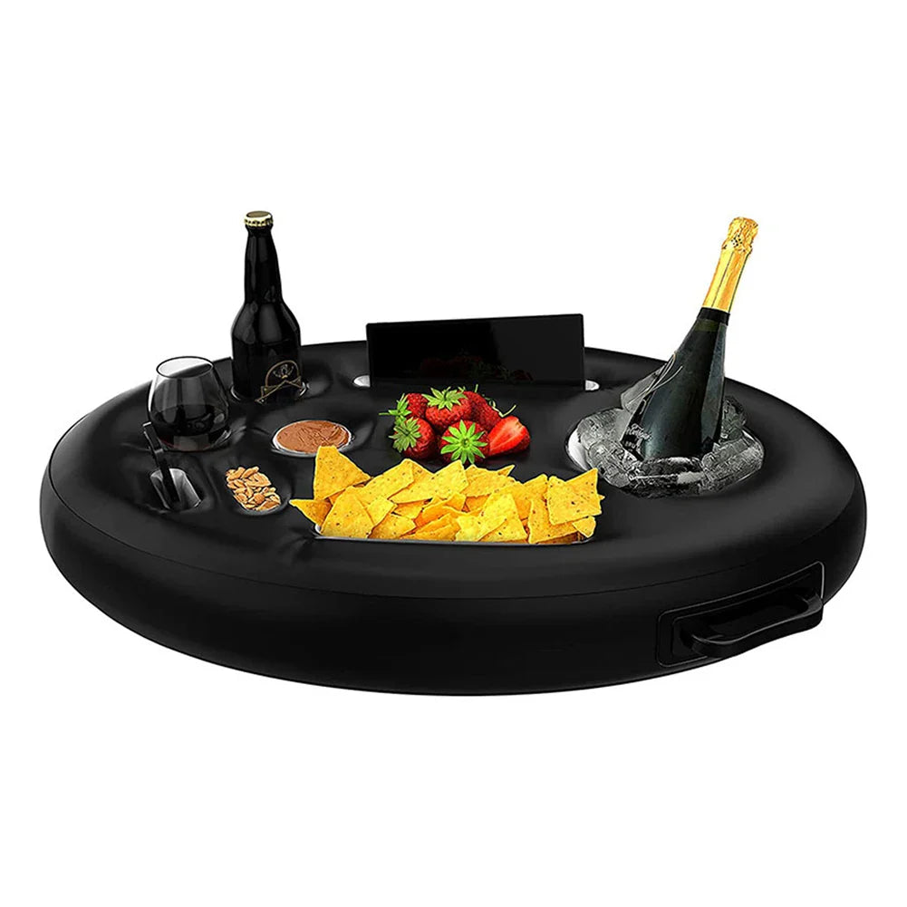 Swimming Pool Float Beer Table Cooler Table Bar Tray Inflatable Cup Holder Phone Pad Swimming Pool Mattress Food Drink Holder