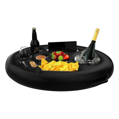 Swimming Pool Float Beer Table Cooler Table Bar Tray Inflatable Cup Holder Phone Pad Swimming Pool Mattress Food Drink Holder
