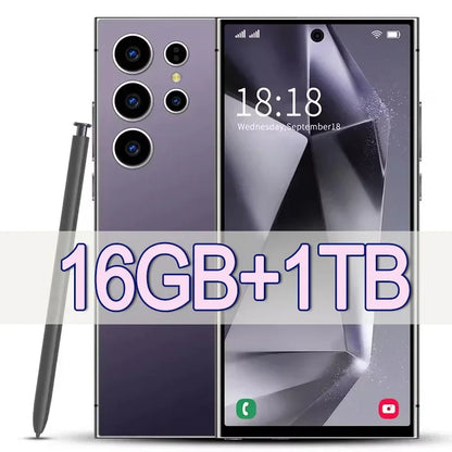 2025 New S24 Ultra 7.3HD Original Smartphone Global Version 4G 5G Dual SIM Cellphones Android14 Cell Phone 8000mAh Mobile Phones