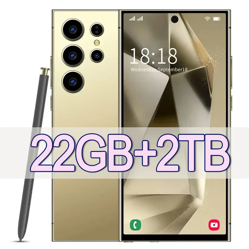 2025 New S24 Ultra 7.3HD Original Smartphone Global Version 4G 5G Dual SIM Cellphones Android14 Cell Phone 8000mAh Mobile Phones