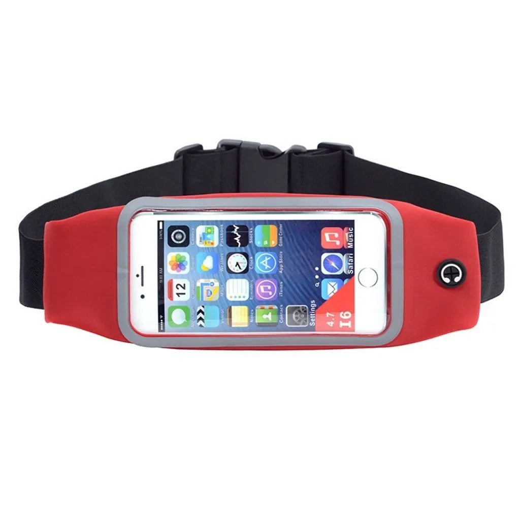 Waterproof Running Waist Bag Phone Touch Screen Pocket Outdoor Jogging Cycling Running Bag Adjustable Pack Purse Sport Belt Bag