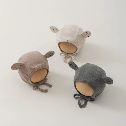 1 Piece Cute Cartoon Fashion Newborn Beanie Sweet Bear Bunny Ear Infant Baby Photography Props Hat Soft Cotton Toddler Hat