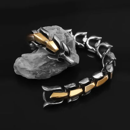 Vintage Gothic Full Skull Bracelet Men\\\'s Motorcycle Riding Rock Bike Hip Hop Punk Jewelry Halloween Gift