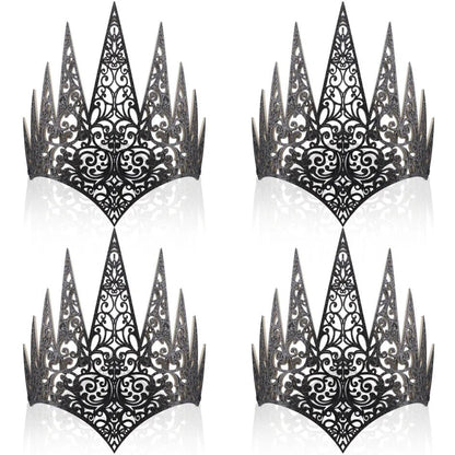 Queen Crown Tiara Halloween Gothic Crown Headdress Halloween Party Masquerade Cosplay Accessories