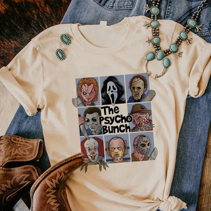 Satan Halloween Horror Ghost t shirt women stretchy t-shirts female Japanese clothes
