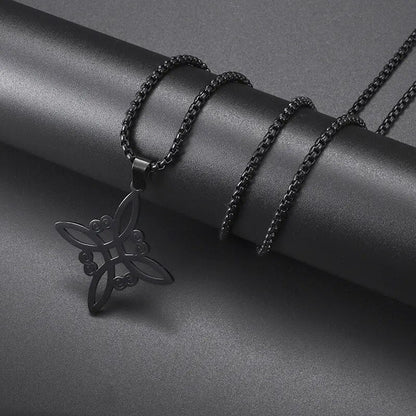 New Metal Black Cross Pendant Necklace Men and Women Fashion Gothic Punk Trend Hip Hop Accessories Jewelry Gift Wholesale