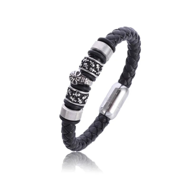 Men\\\\\\'s Vintage Skull Beaded Skull Bracelets Men\\\\\\'s Bracelets Gothic Jewelry Accessories Gifts