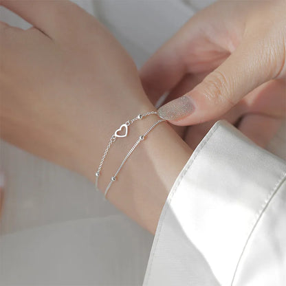 Trendy Exquisite Heart Shiny Charm Bracelets for Women Designer Creativity Luxury Jewelry High Quality Zircon Wedding Party