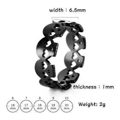 Unift Skull Rings for Women Men Stainless Steel Rings Gothic Grunge Punk Jewelry Black Color Finger Accessories Halloween Gift