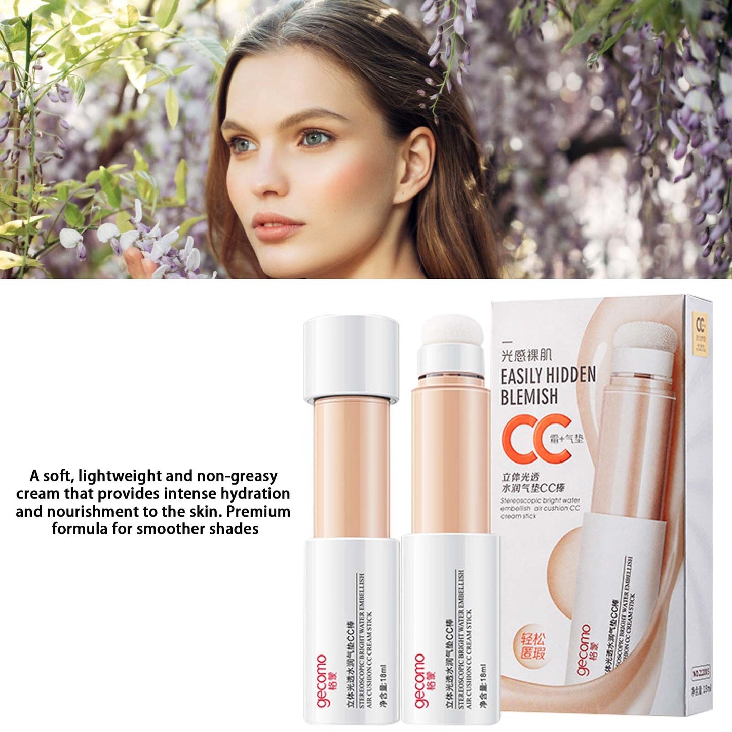 Concealer Stick Moisturizing Foundation Cushion Natural Air Cushion CC Cream Concealer Foundation Stick Full Coverage Concealer
