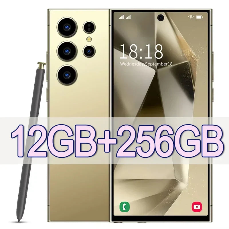 2025 New S24 Ultra 7.3HD Original Smartphone Global Version 4G 5G Dual SIM Cellphones Android14 Cell Phone 8000mAh Mobile Phones