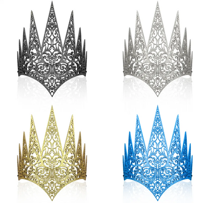 Queen Crown Tiara Halloween Gothic Crown Headdress Halloween Party Masquerade Cosplay Accessories