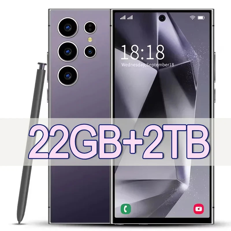 2025 New S24 Ultra 7.3HD Original Smartphone Global Version 4G 5G Dual SIM Cellphones Android14 Cell Phone 8000mAh Mobile Phones