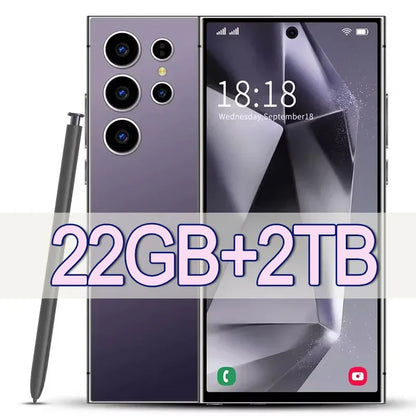 2025 New S24 Ultra 7.3HD Original Smartphone Global Version 4G 5G Dual SIM Cellphones Android14 Cell Phone 8000mAh Mobile Phones
