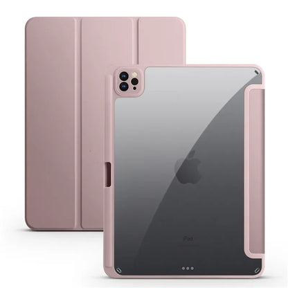 For iPad Pro 12.9 Case 2022 Tablet Case with Pencil Holder Clear Hard Cover Funda for iPad Pro 12 9inch 2022 2021 2020 2018 Case