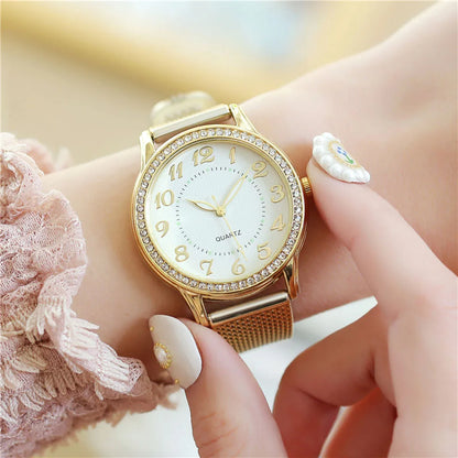 Luxury Watches Quartz Watch Stainless Steel Dial Casual Bracelet Watch Luminous Luxury Fashion Elegant Woman Watch