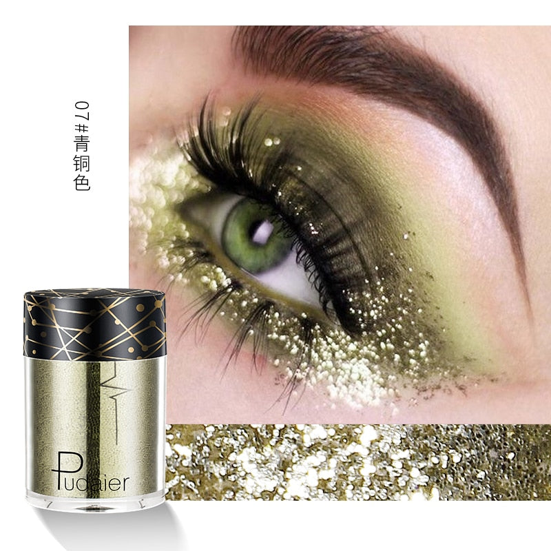 New Glitter Eye Shadow Professional Makeup Monochrome Shining Eyeshadow Sequins Universal Party Cosmetic Palete