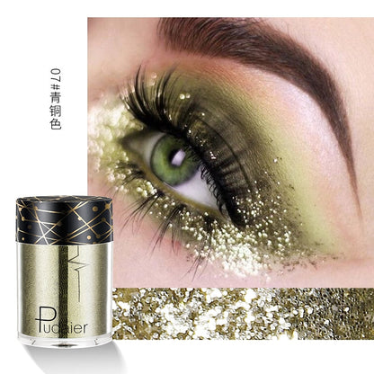 New Glitter Eye Shadow Professional Makeup Monochrome Shining Eyeshadow Sequins Universal Party Cosmetic Palete