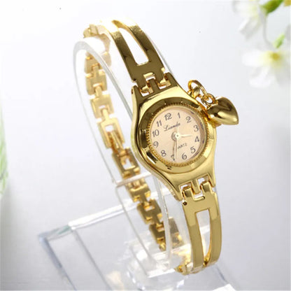 Women Bracelet Watch Mujer Golden Relojes Small Dial Quartz Leisure Popular Wristwatch Hour Female Ladies Elegant Relogio Clock