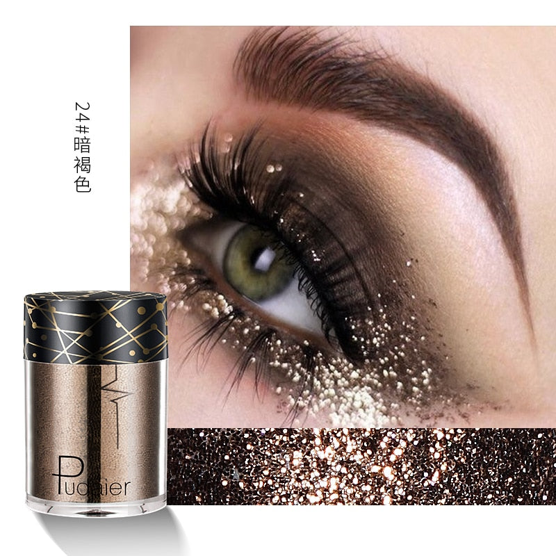 New Glitter Eye Shadow Professional Makeup Monochrome Shining Eyeshadow Sequins Universal Party Cosmetic Palete