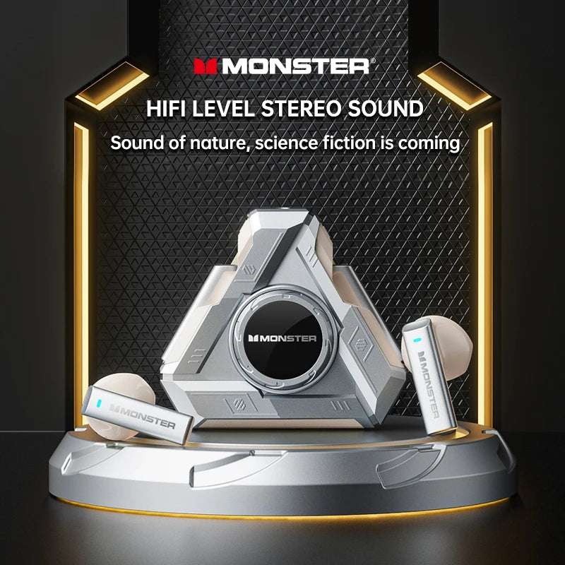 Monster XKT22 TWS Wireless Bluetooth Earphones Gaming Earbuds Sport Headset HD Call Noise Reductio Low Latency with Mic ﻿
