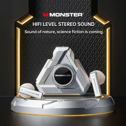 Monster XKT22 TWS Wireless Bluetooth Earphones Gaming Earbuds Sport Headset HD Call Noise Reductio Low Latency with Mic ﻿