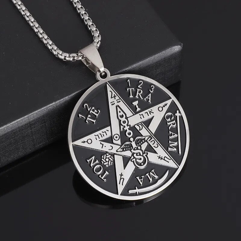 New Metal Black Cross Pendant Necklace Men and Women Fashion Gothic Punk Trend Hip Hop Accessories Jewelry Gift Wholesale