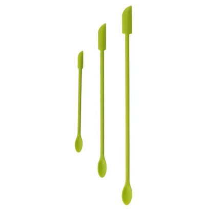 JCD Silicone Makeup Spatula Set - 3pcs Mini Cosmetic Spoon