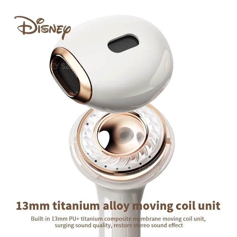 Disney Earbuds Q6 HIFI Sound Headsets Bluetooth Active Noise Reduction Wireless Earphones Waterproof Deep Bass Girls Gifts