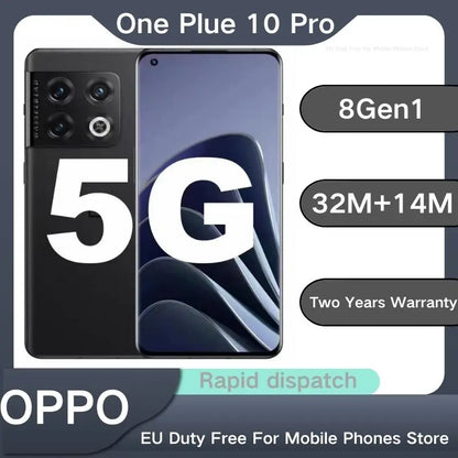 Global Rom Original New OnePlus 10 Pro 5G 6.7" 120Hz LTPO2 AMOLED Snapdagon8 Gen 1 5000Amh Octa-core 80W SuperVooc NFC phone