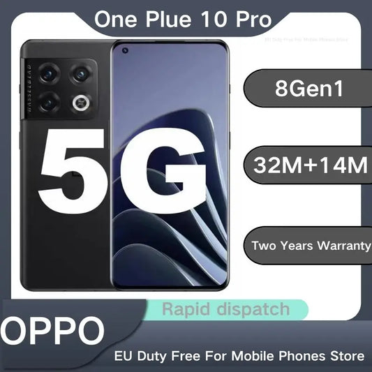 Global Rom Original New OnePlus 10 Pro 5G 6.7" 120Hz LTPO2 AMOLED Snapdagon8 Gen 1 5000Amh Octa-core 80W SuperVooc NFC phone